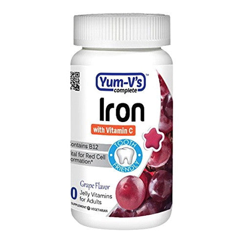 YumVs Complete Iron with Vitamin C Grape Jellies, 60 Ea